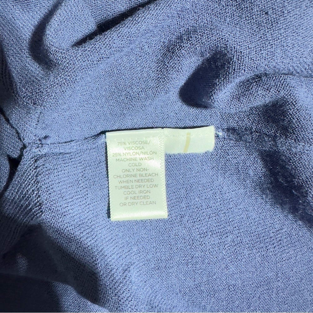 👉LOFT Open Front Long Sleeve Cardigan | Women's | Periwinkle Blue | Size: Medium - Picture 4 of 6